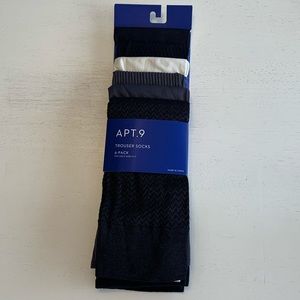 Trouser Socks - sizes 9-11 - black, gray, cream